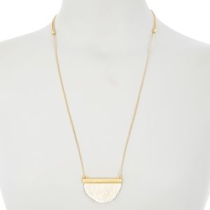 Madewell Dreamkeeper Fringe Necklace, Cream